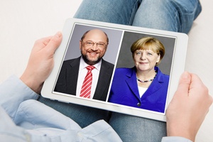 Rate Angela Merkel and Martin Schulz live