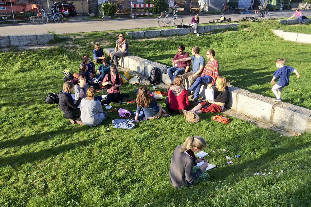 Versickern und verdunsten lassen
