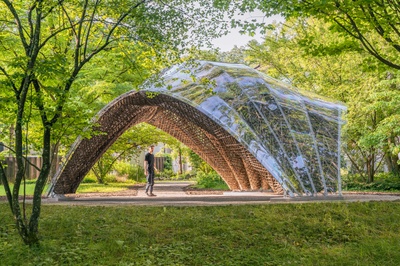 Robotisch gewickeltes Naturfasergebäude